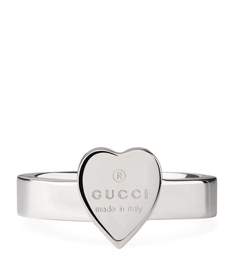 gucci ring size 25|Heart Ring with Gucci Trademark in Silver .